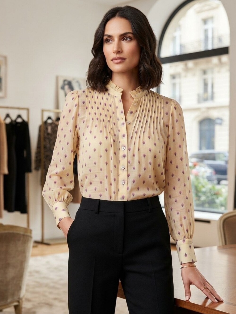 166. Massimo Dutti silk/cotton blend blouse